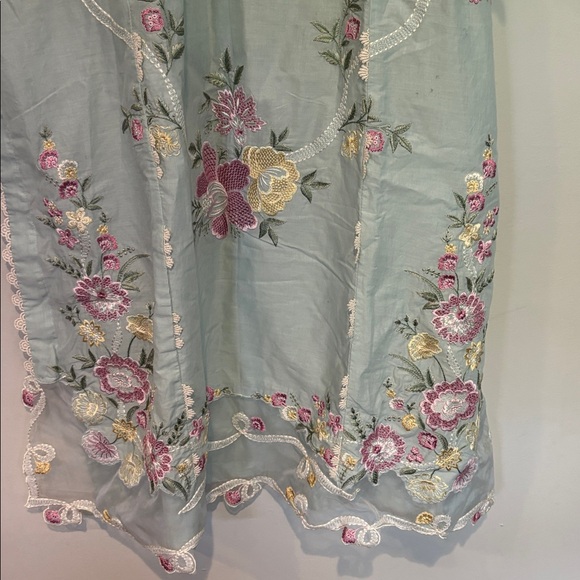 Ethnc Floral Embroidered Maxi Dress M - Picture 4 of 13